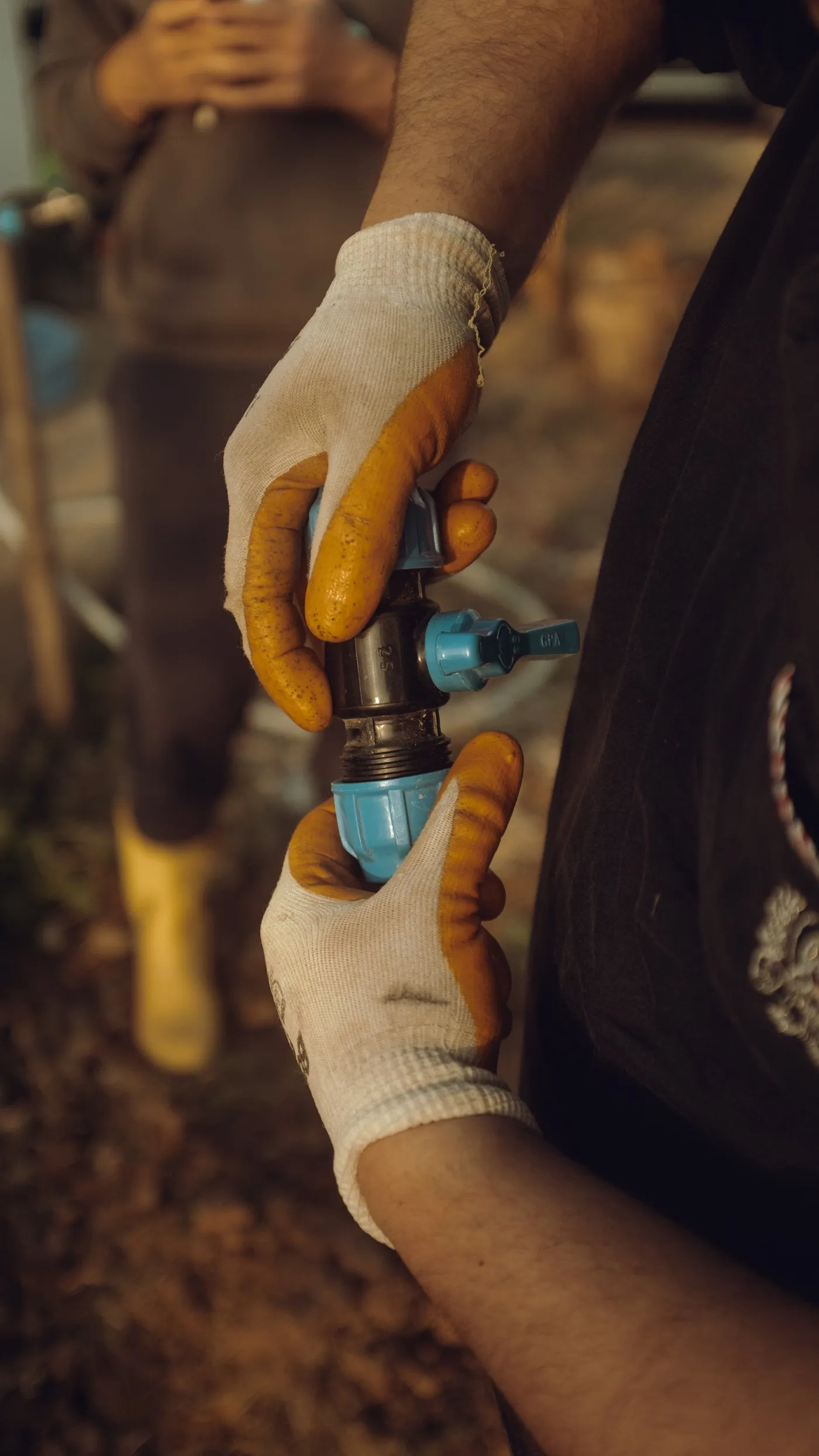 Hands fitting a connection — partnerships built to last
